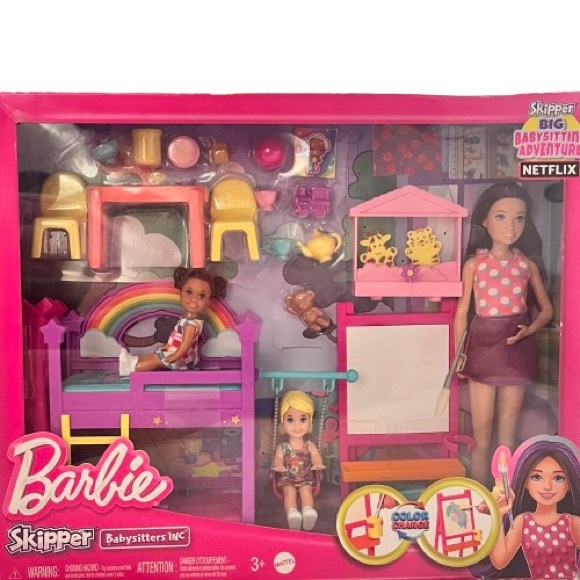 🆕-Barbie Skipper Babysitters Playset 
w/3 Dolls, Furniture & 15+ Accessories - Picture 1 of 8